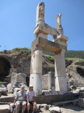 Richard Saxer Author Arend and husband Richard Saxer included a stop at Ephesus as part of their 2012 Atlas tour of Turkey.