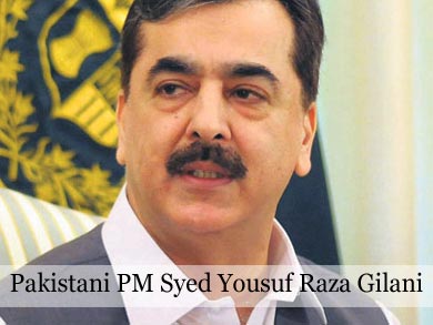 Pakistani PM Syed Yousuf Raza Gilani