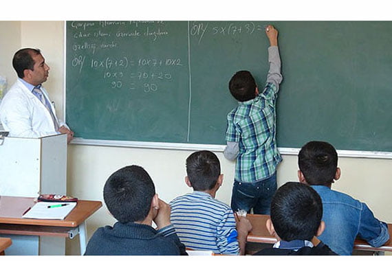 A classroom in a prep school in southeastern Turkish province of Şırnak. (Photo: Cihan, Ali Güven)