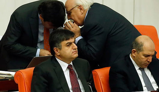 Yusuf Tekin, the undersecretary of the Ministry of Education, is seen attending a parliamentary session. (Photo: Today's Zaman, Mustafa Kirazlı)