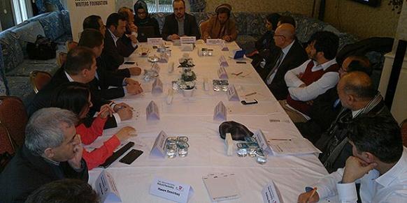 Members of the Afghan media met with colleagues for a workshop titled “Media and Peacebuilding” that was organized by the Medialog Platform of the Journalists and Writers Foundation (GYV). (Photo: Cihan)