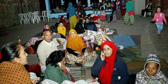 The Turkish Meridian schools in Nepal have offered shelter to the victims of last Saturday's devastating earthquake. (Photo: Cihan, Atıf Ala)