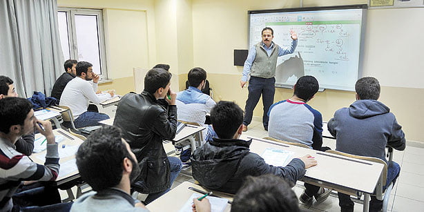 A classroom of a private exam prep school providing education to high school graduates is shown in this file photo. (Photo: Today's Zaman)