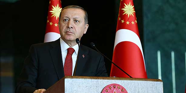 President Recep Tayyip Erdoğan speaks at a conference of ambassadors in Ankara on Tuesday. (Photo: DHA)