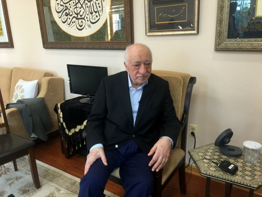 Cleric Fethullah Gülen at his home in American exile.