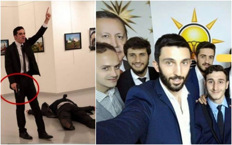 Mevlut Mert Altintas, 22, gunned down Russian ambassador Andrei Karlov. Altintas was a member of Ankara's riot squad according to local media. Altintas was staunch supporter of Erdogan and AKP. On the picture above he is in front of AKP flag and Erdogan's picture. (Picture added by HN, not included original article in Washington Examiner)

