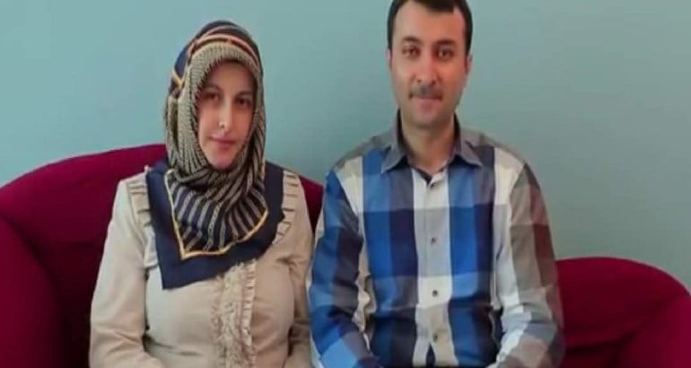 The abducted educator Turgay Karaman and his wife.