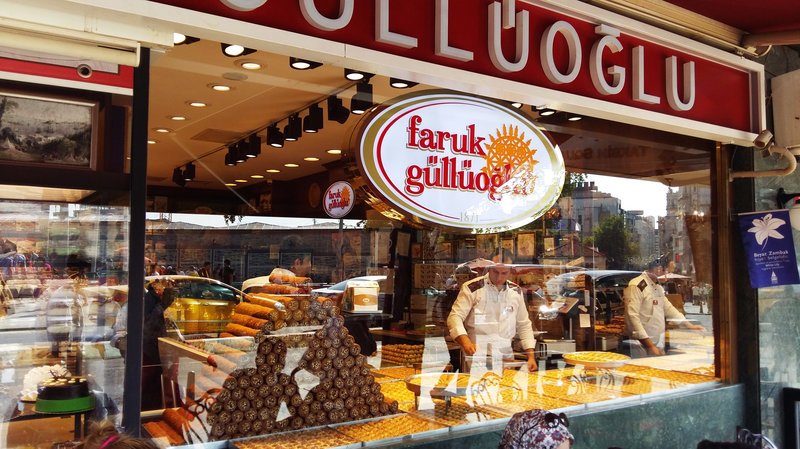 A popular Turkish baklava shop, Faruk Güllüoğlu, is one of nearly 1,000 companies expropriated by the Turkish government since last year's failed coup. The company is now run by a government trustee.
Lauren Frayer/NPR